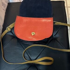 Stylish Red and Black Crossbody Bag